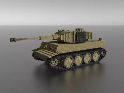Tiger 1 Model tank Free low-poly 3D model