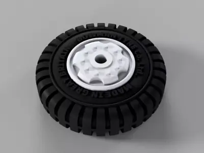 Lumar Toy Powerhouse Crane Wheel 3D print model