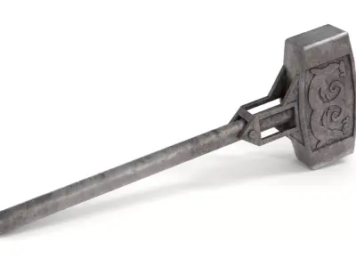 Metal Hammer Low-poly 3D model purchase