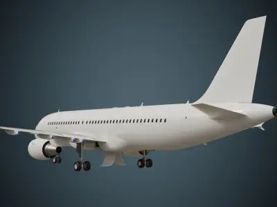 Airliner 1A Untextured 3D model