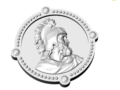 Medallion with st Vartan 3D print model