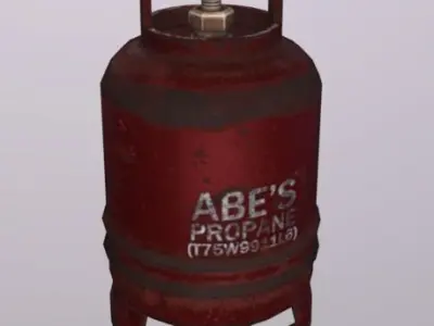 Gas Canister Low-poly 3D model order