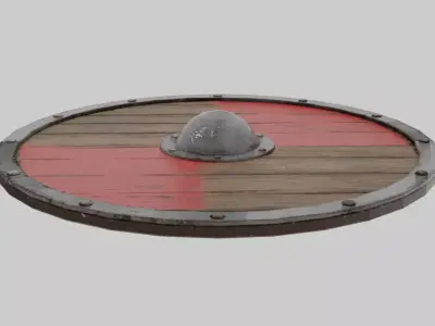 Viking Shield Free low-poly 3D model