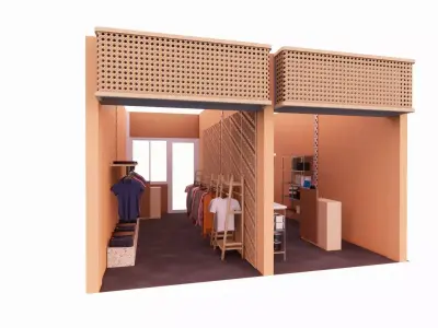 Booth Store 4 3D model
