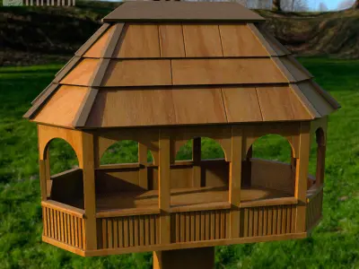 Bird feeder Low-poly 3D model