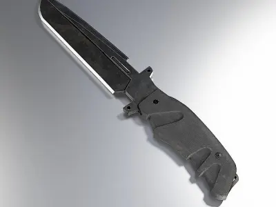 Army combat knife pbr realistic 3d model Low-poly 3D model