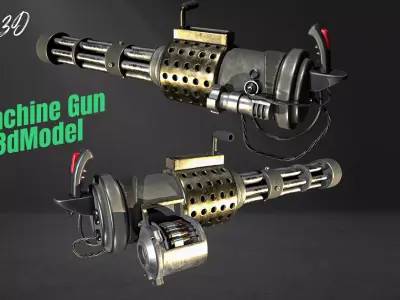 Machine gun 3D model 13