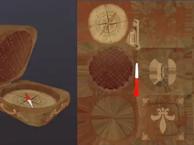 Old Compas Free low-poly 3D model