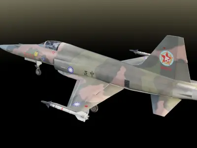 F-5E Jet Fighter Taiwan 3D model