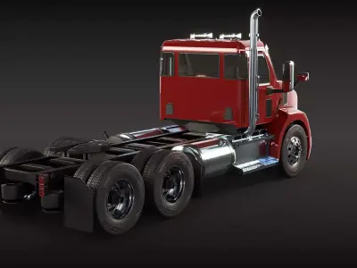 Generic Semi Truck Day Cab 3D model