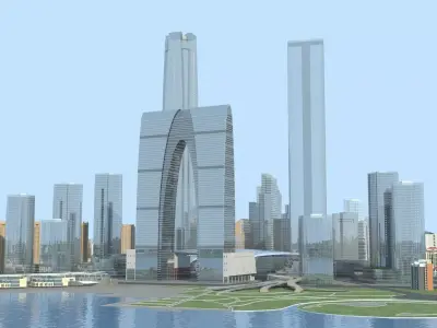 Suzhou Industrial Park   Jinji Lake   Suzhou CBD 3D model