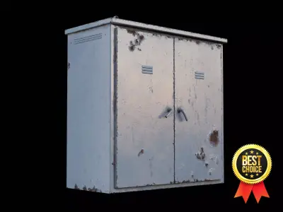 Electric box Low-poly 3D model order