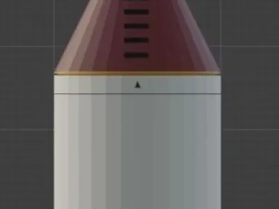 Simple Small Rocket Free 3D model
