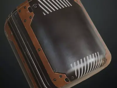 Sci-Fi Tech Panel Metal Plate PBR Seamless Texture