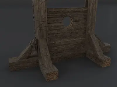 Medieval Guillotine PBR 1 Low-poly 3D model