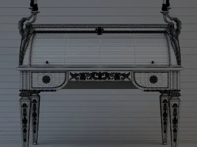 Secretaire marquetry 3D model