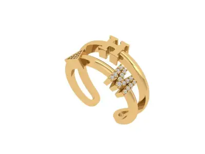 latter Wedding band 3D print model