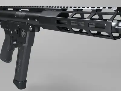 TEC-9 Low-poly 3D model