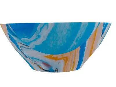 Bowl in Blue pattren 3D model purchase