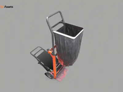 Heavy Duty Folding Cart Low-poly 3D model
