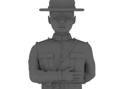 Policeman Statue 3D print model
