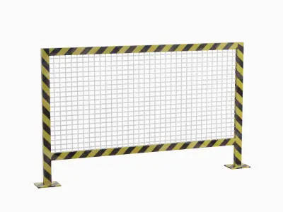 Road Barricade C 01 Low-poly 3D model