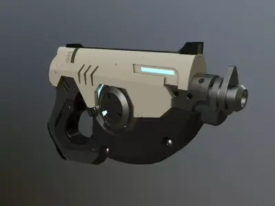 Tracer Gun overwatch Low-poly 3D model