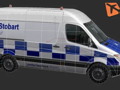 Mercedes-Benz Sprinter Stobart Low-poly 3D model