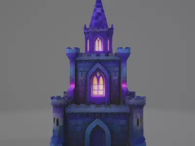 castle 1 Low-poly 3D model