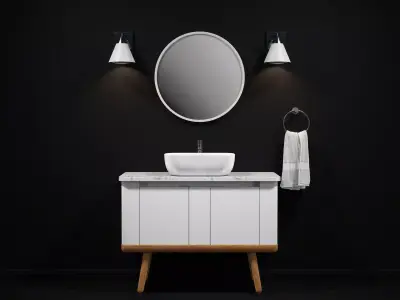 OVE Contrell 40 White 3D model