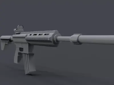 M416 3D model ar - rifle Free low-poly 3D model
