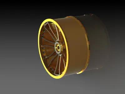 rim 1 gold wheel Free 3D model