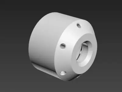 Hard surface cylindrical beveled part Free low-poly 3D model