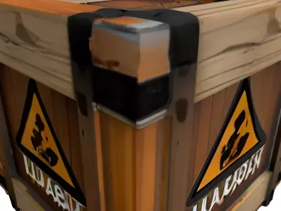 Wooden Shipping Crate Prop Model Low-poly 3D model