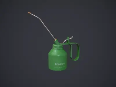 Oil Can - Metal Can - Green Oil Can Low-poly 3D model