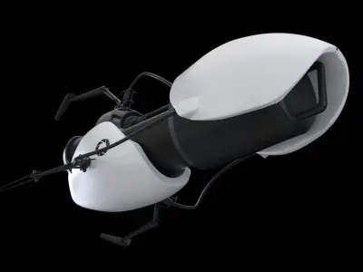 Portal Gun - From Portal 2 - highpoly 3D model