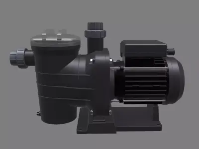 Pool pump Low-poly 3D model