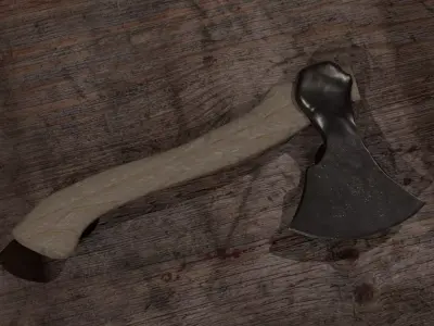 Realistic Axe 3D Model with Detailed Textures 3D model