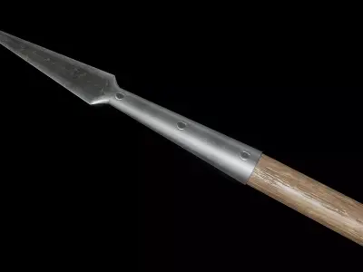 Viking throwing spear Low-poly 3D model