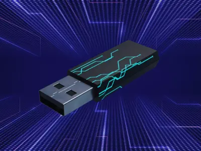 Futuristic USB drive 3D model