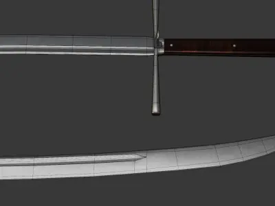 Kriegsmesser war knife Low-poly 3D model