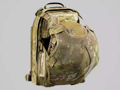 TYR Tactical Tuesday Huron Collapsible Direct Action V3 Low-poly 3D model