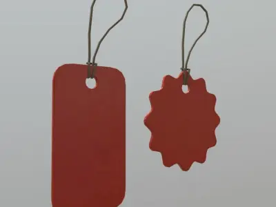 Price Tags 3 Low-poly 3D model