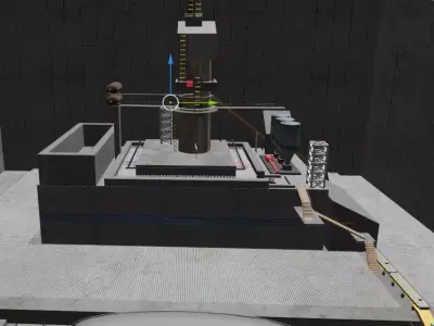 Factory Game ready nuclear power plant 3D model