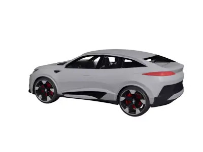 Generic Futuristic Modern SUV Next-Generation Vehicle 07 3D model