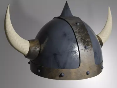 Warrior Helmet Low Poly Helmet Low-poly 3D model