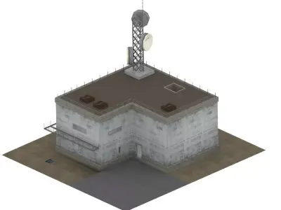 Free Radar Building Free low-poly 3D model