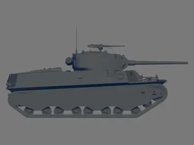 M6A1 Tank 3D model