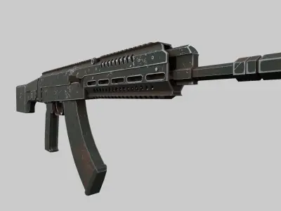 Assault rifle 3D model 3