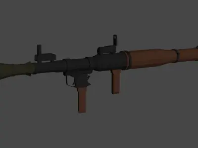 Low Poly RPG-7 machine gun Low-poly 3D model